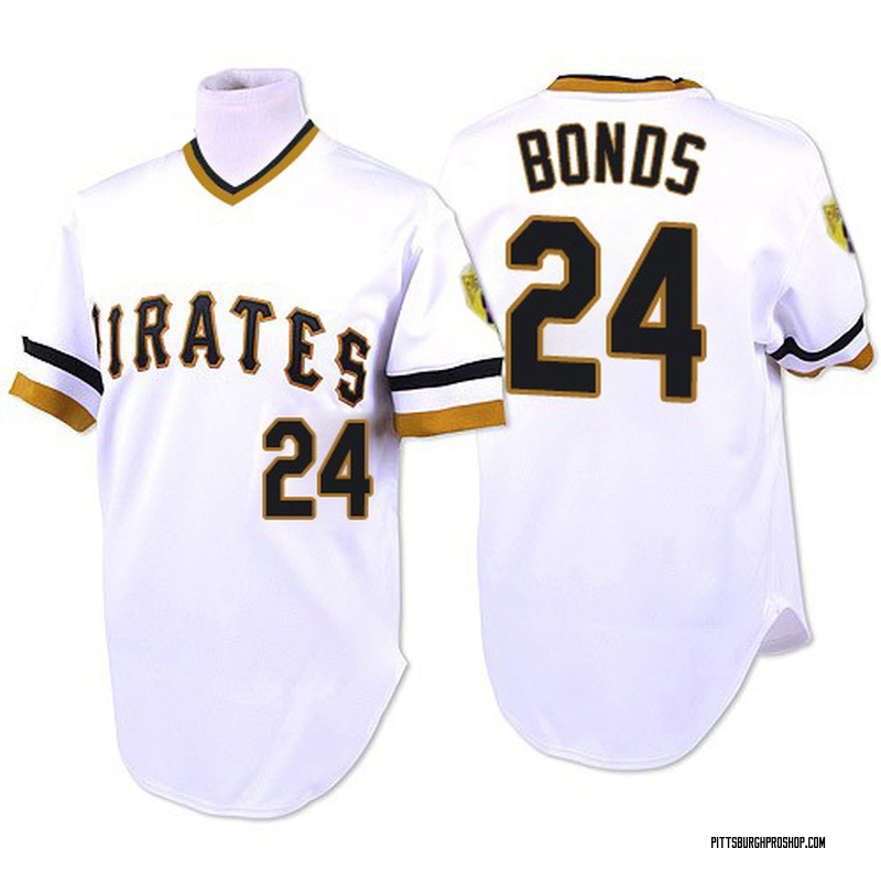 BARRY BONDS Pittsburgh Pirates Majestic Cooperstown Throwback