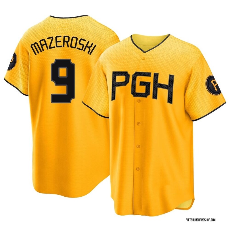 Youth Bill Mazeroski Pittsburgh Pirates Gold 2023 City Connect Name &  Number T-Shirt