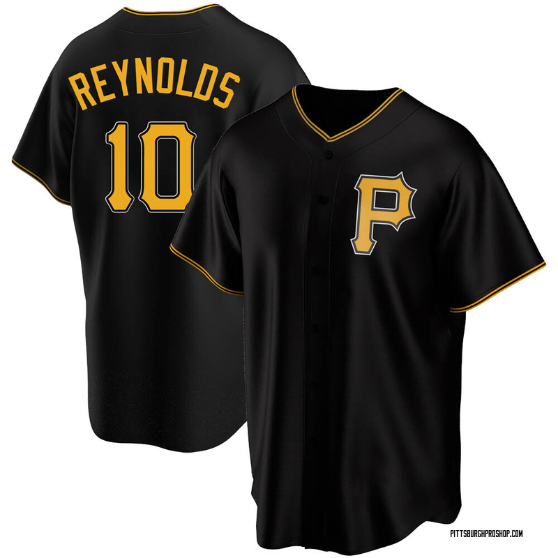 Youth Bryan Reynolds Black Pittsburgh Pirates Player Logo Jersey