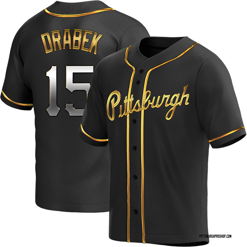 Doug Drabek SIGNED #15 Pittsburgh Pirates adult size XL jersey