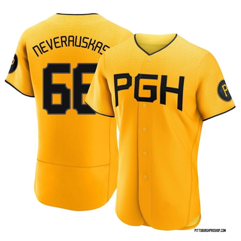 Dovydas Neverauskas Pittsburgh Pirates Men's Black Roster Name & Number T- Shirt 