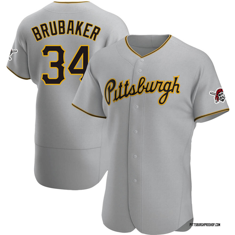JT Brubaker Men's Pittsburgh Pirates Road Jersey - Gray Authentic