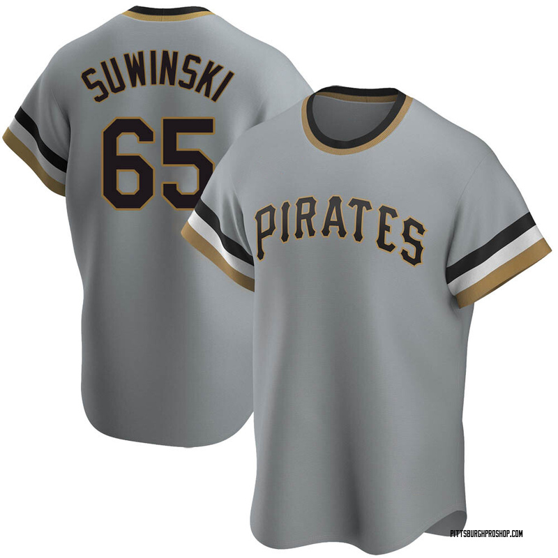 Jack Suwinski Youth Pittsburgh Pirates Road Cooperstown Collection Jersey -  Gray Replica