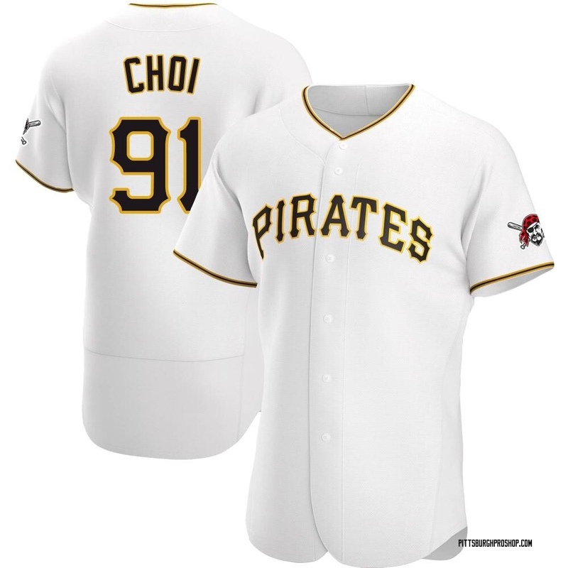 Ji Man Choi Men's Pittsburgh Pirates Home Jersey - White Authentic