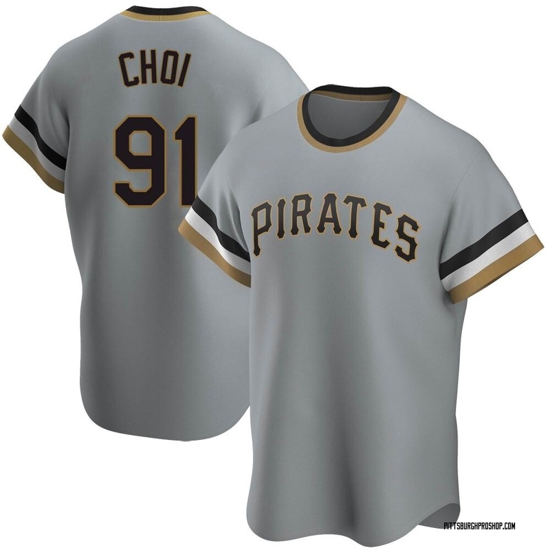 Ji Man Choi Men's Pittsburgh Pirates Home Jersey - White Authentic