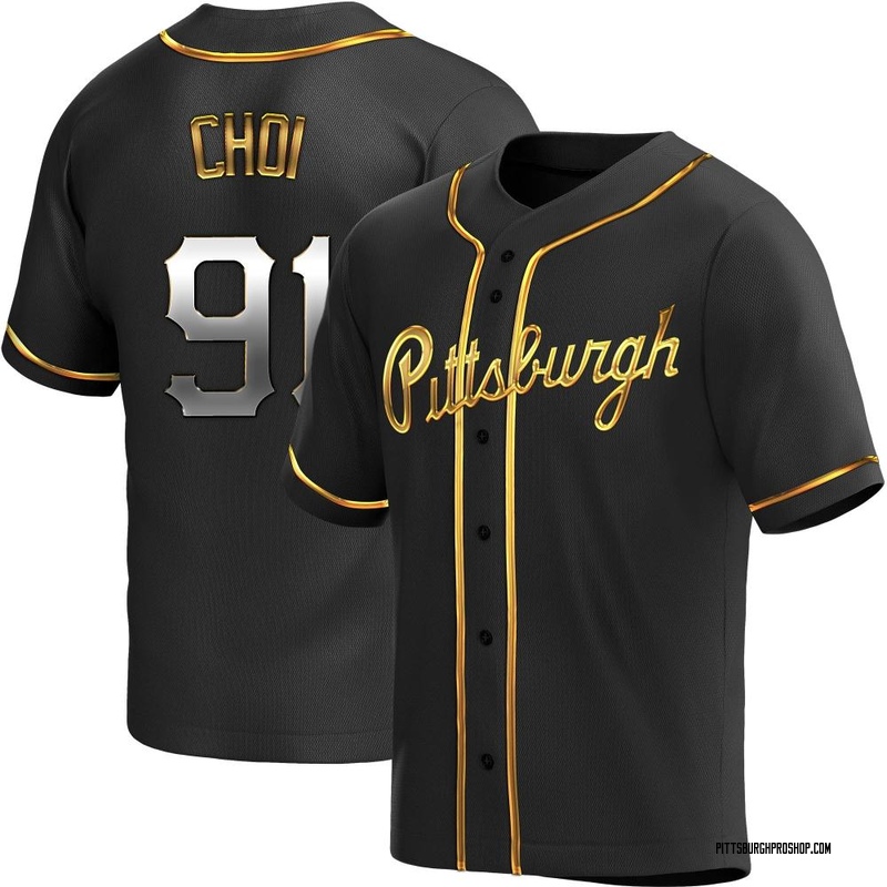 Ji Man Choi Youth Pittsburgh Pirates Alternate Jersey - Black
