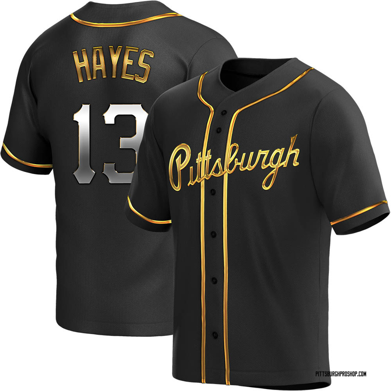 Ke'Bryan Hayes Youth Pittsburgh Pirates Alternate Jersey - Black Golden  Replica