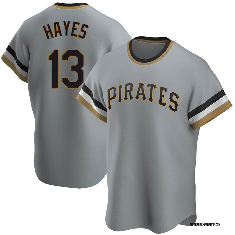 Nike Youth Pittsburgh Pirates City Connect Ke'Bryan Hayes #13 Black Cool  Base Jersey