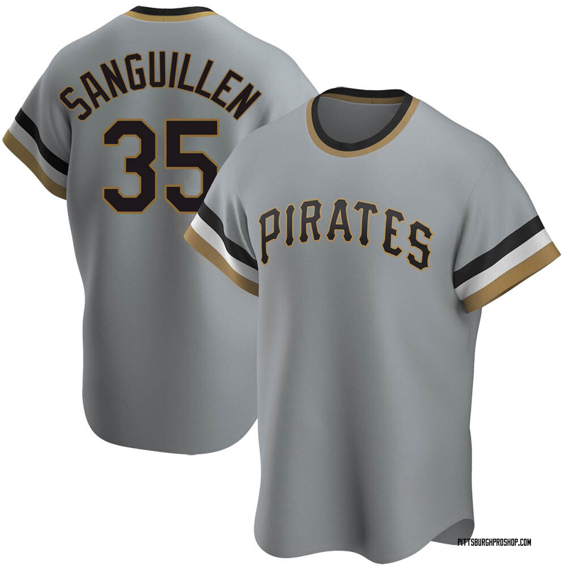 Manny Sanguillen Men's Pittsburgh Pirates Road Cooperstown Collection Jersey  - Gray Replica