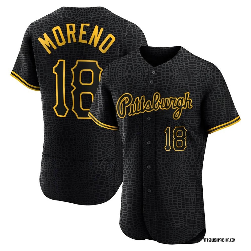 TSE Omar Moreno Autographed Custom Gold Baseball Jersey