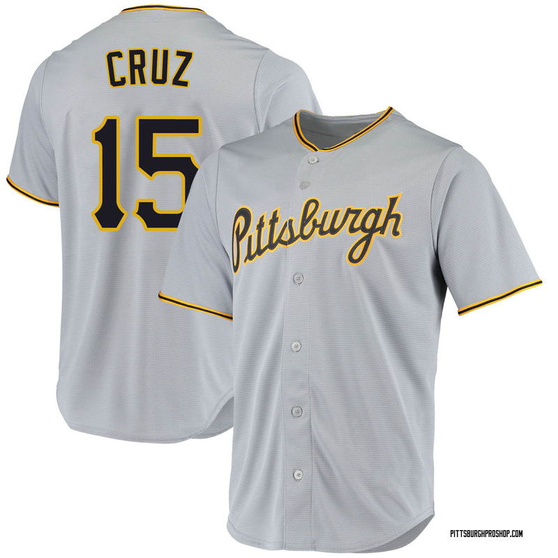 Oneil Cruz Men's Pittsburgh Pirates Road Cooperstown Collection Jersey Gray  Replica