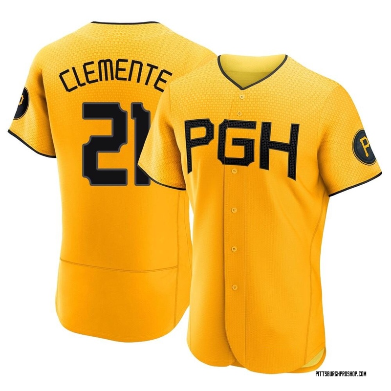 ClemSports Roberto Clemente Pittsburg Pirates Throwback Jersey, Stitched Baseball Jersey, Size Men's Large New