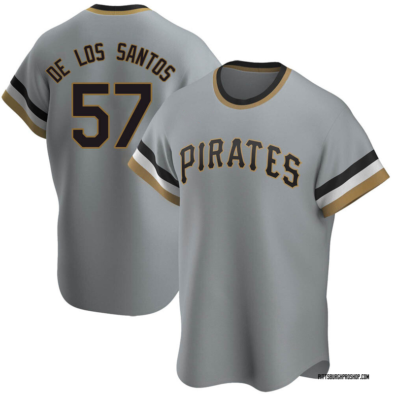 Yerry de Los Santos Men's Nike Black Pittsburgh Pirates Alternate Replica Custom Jersey