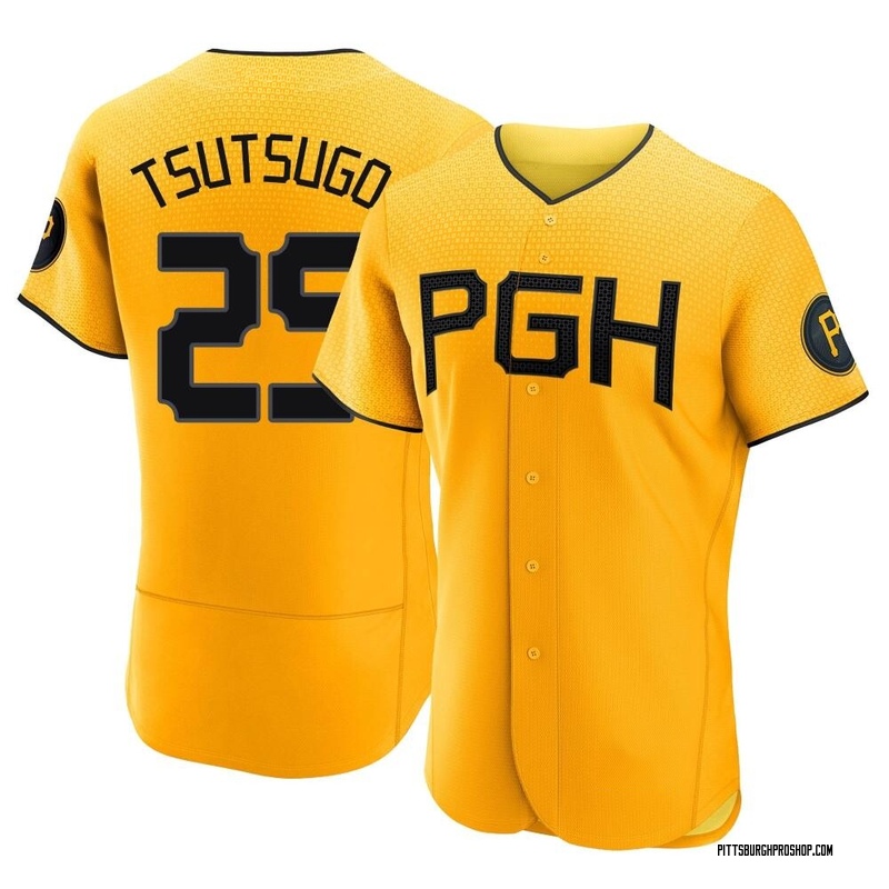 Team-Issued Road Grey Yoshi Tsutsugo #32 Jersey